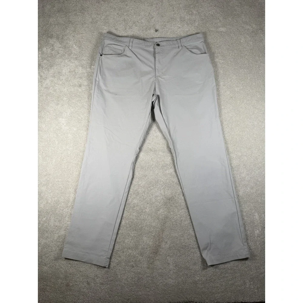Adidas Adicross Performance Pants Mens 38x32 Ice Gray Lightweight Golf Casual